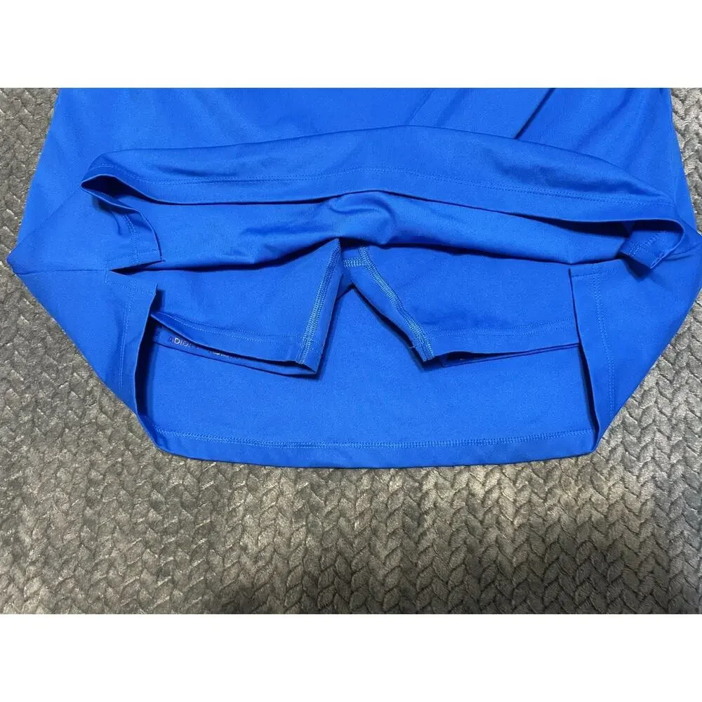 Adidas Tennis Skort Women's ML Blue 4-Way Stretch Athletic High Waisted Pull On